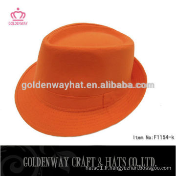 Chapeau bon marché à pois en coton orange